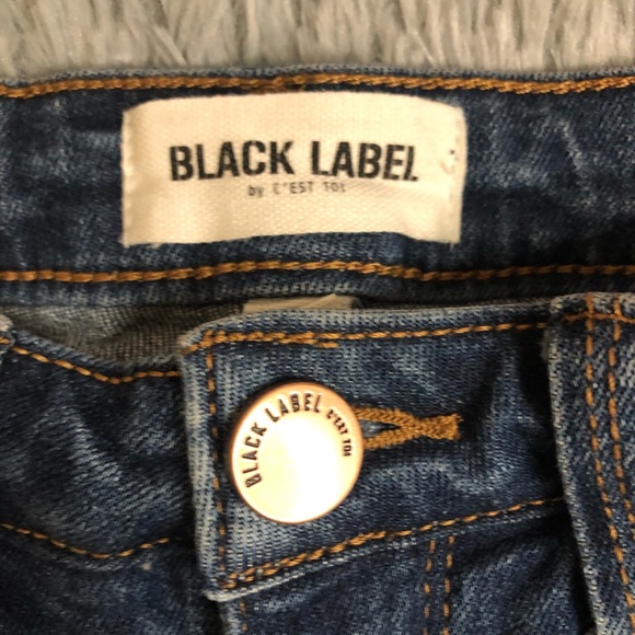 Black Label By C'Est Toi Women Blue Cotton Skinny Leg Jeans Pant Waist 23/0 - Picture 4 of 9